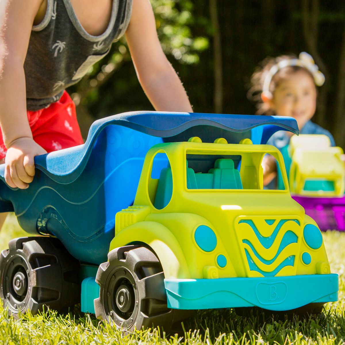 Toy dump truck.