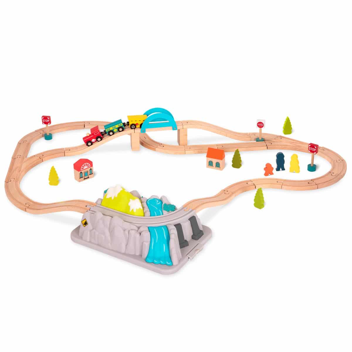 Wooden train set.