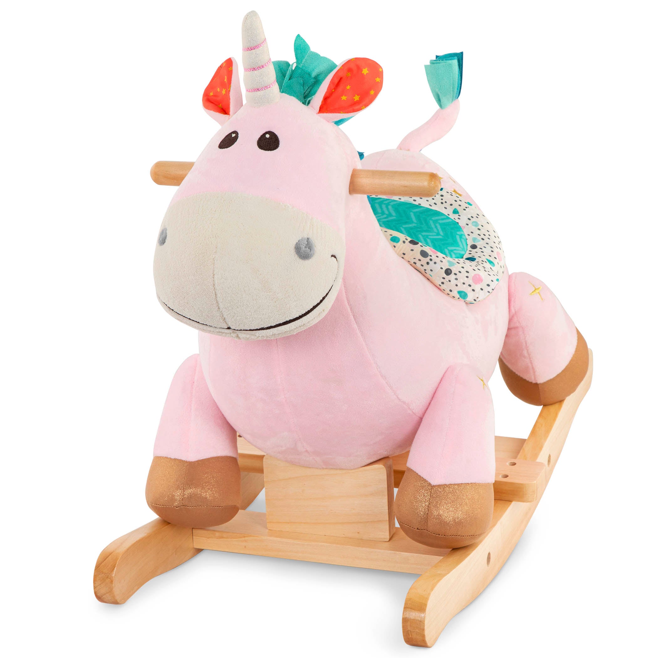 Unicorno in legno a dondolo