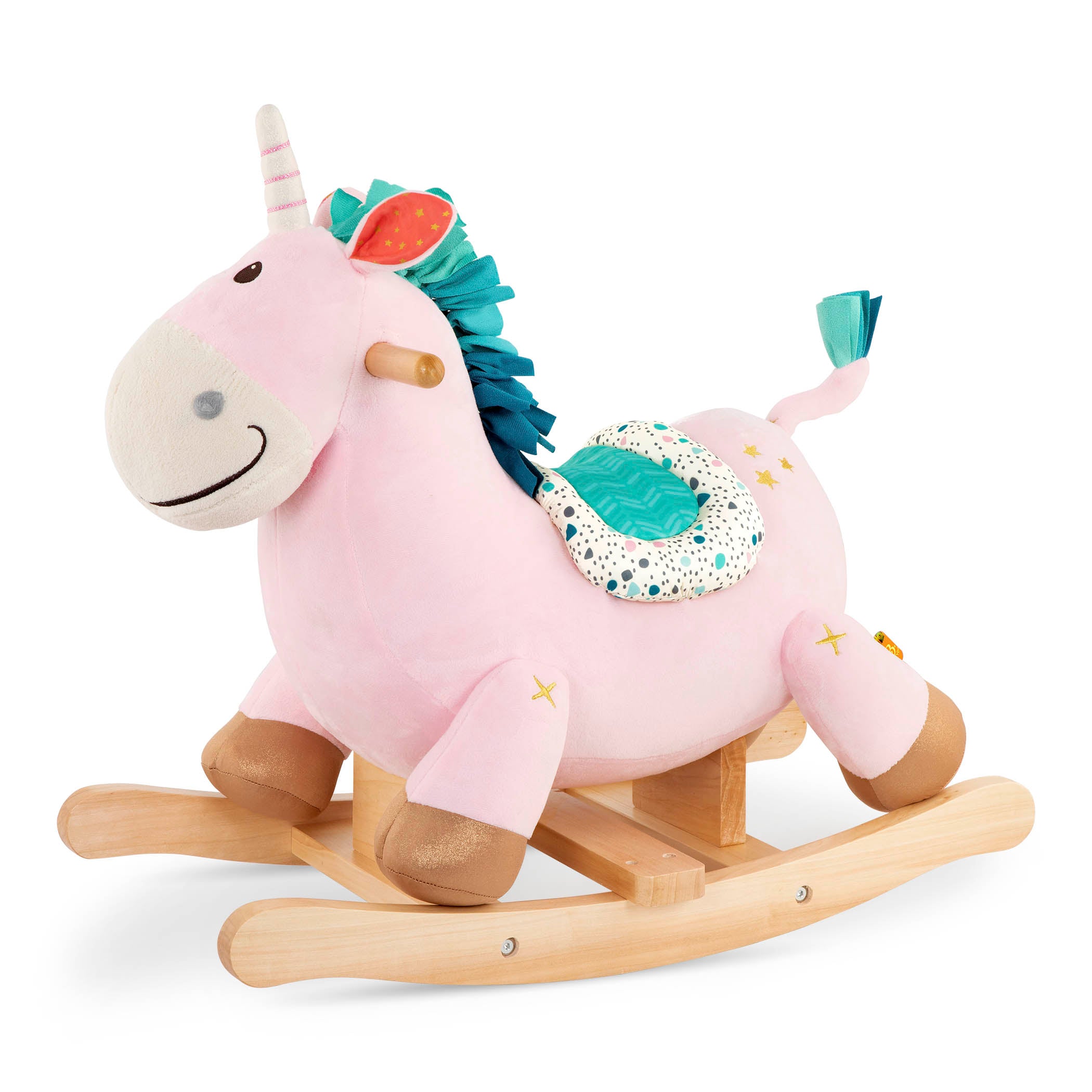 Unicorno in legno a dondolo