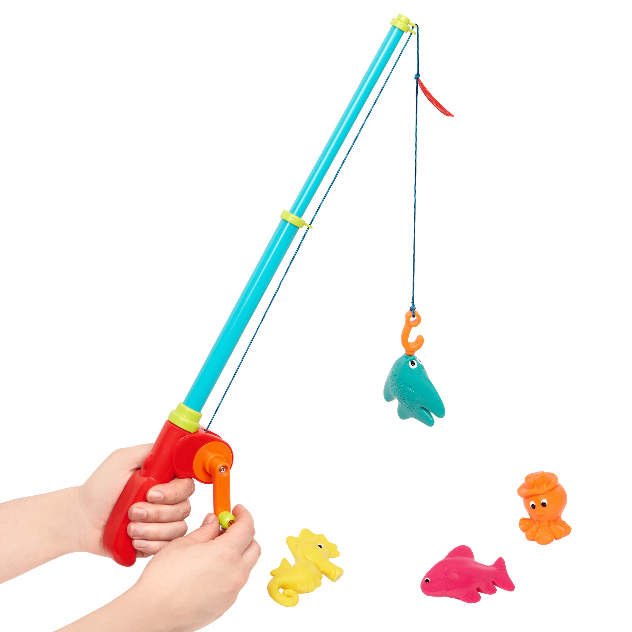 Toy fishing set.