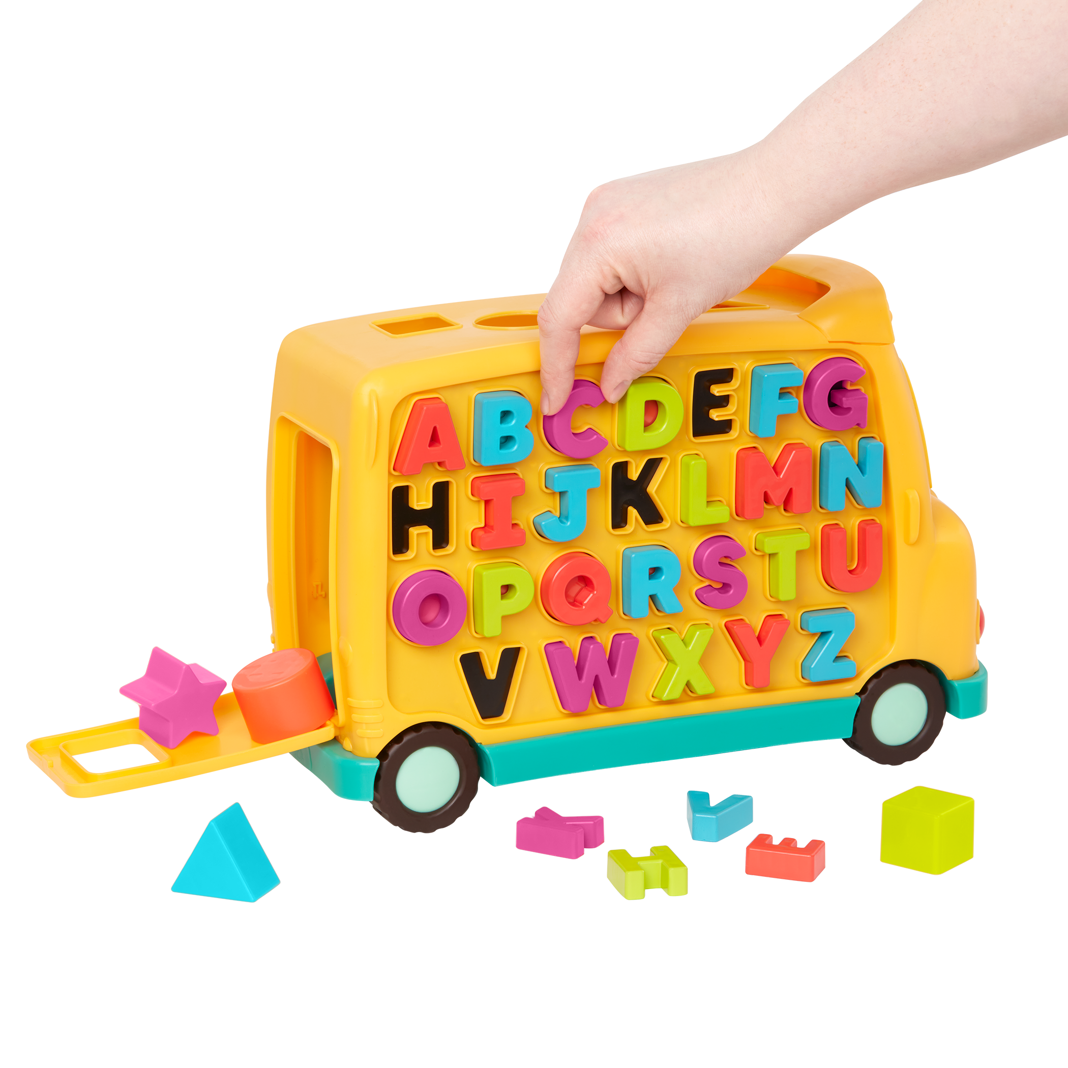 Educational school bus toy.