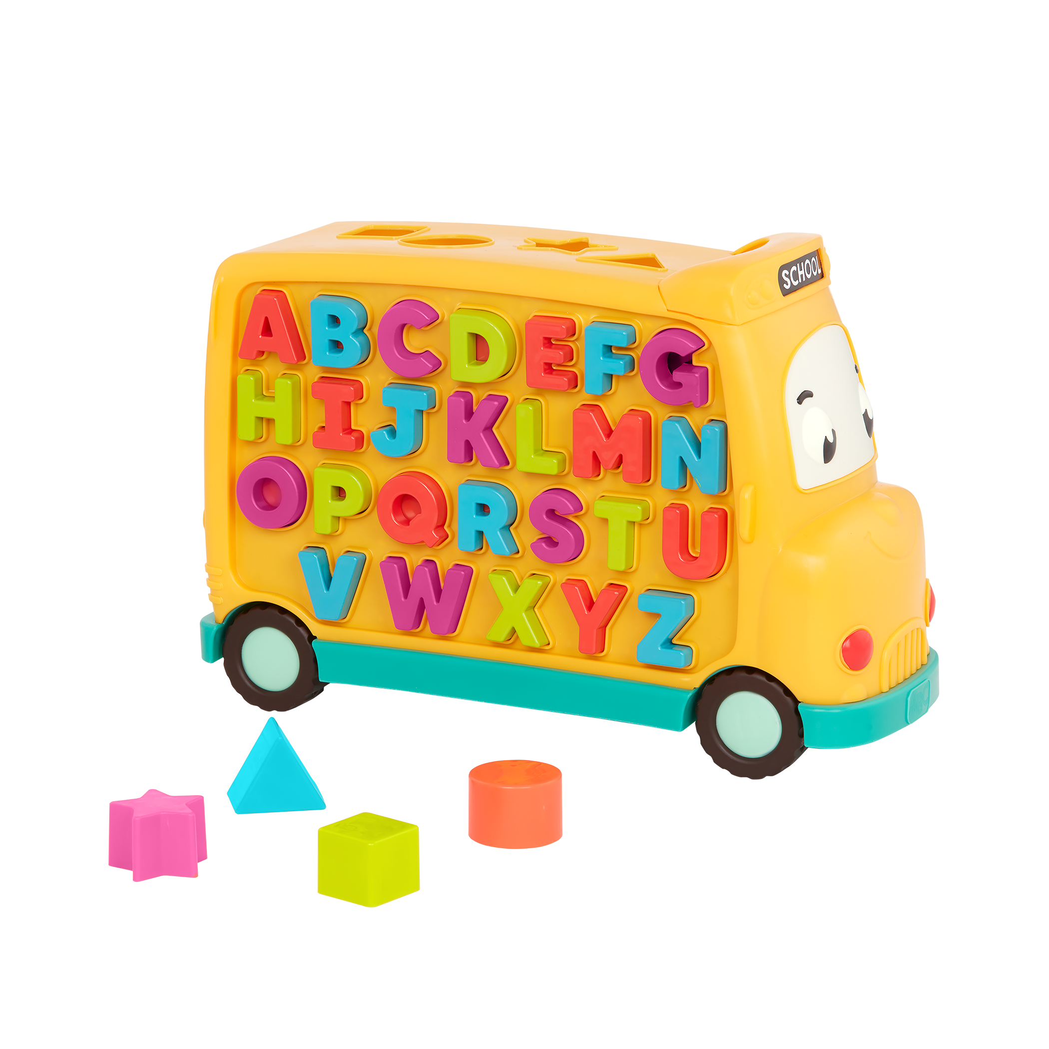 Educational school bus toy.