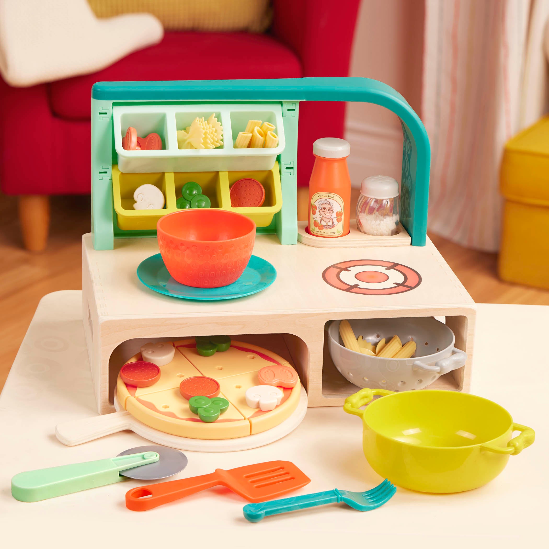 Pizza and pasta play set.