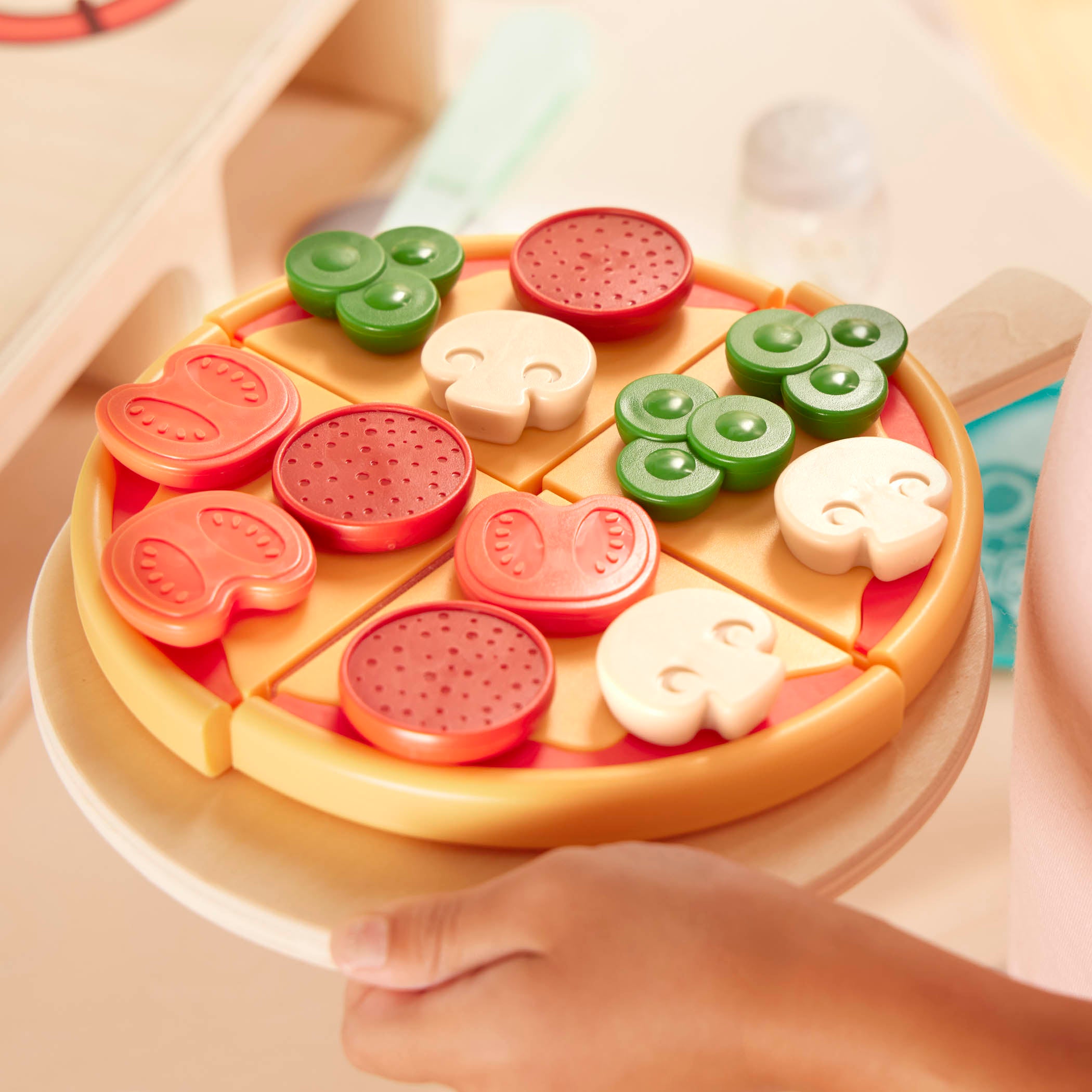 Pizza and pasta play set.