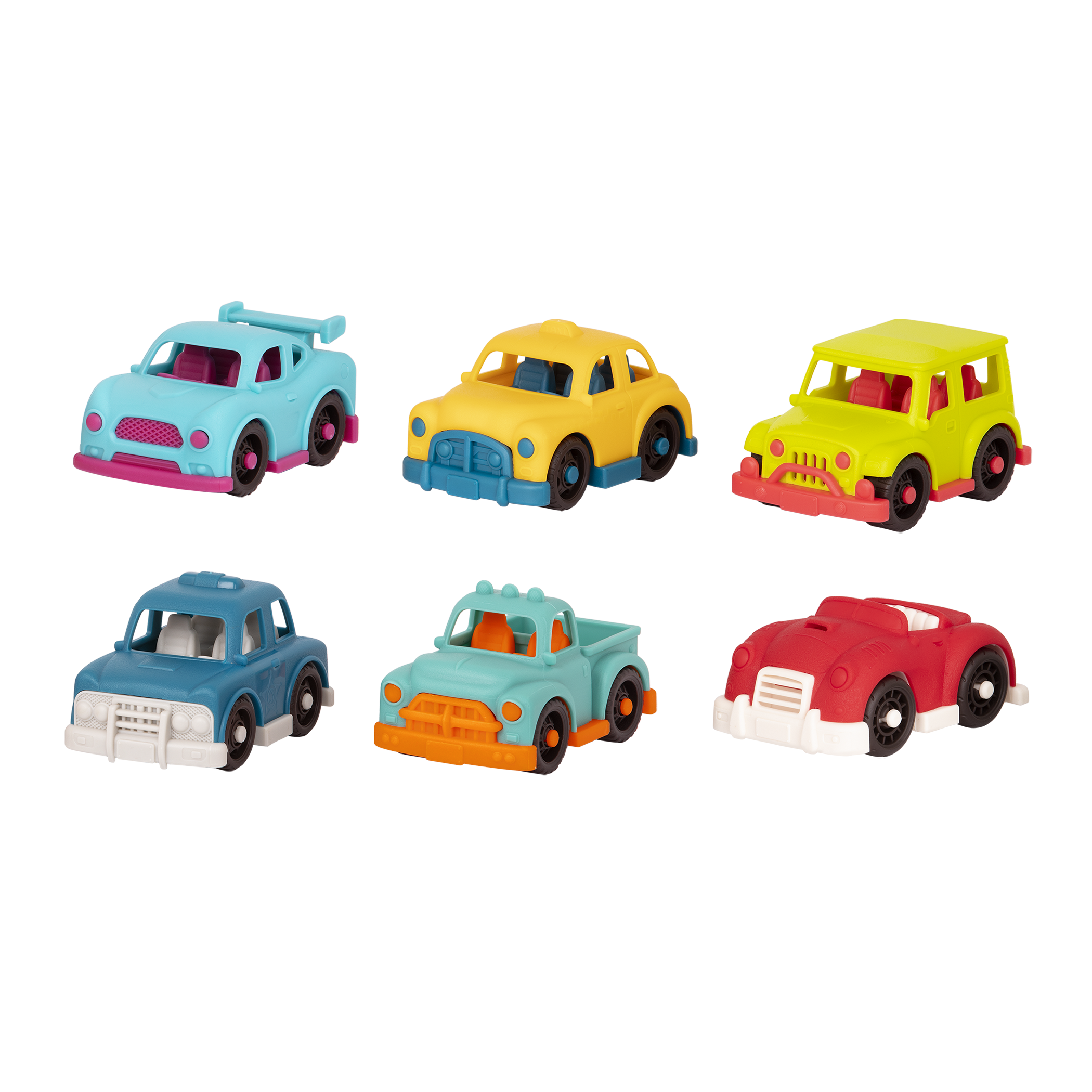 Mini toy vehicles.