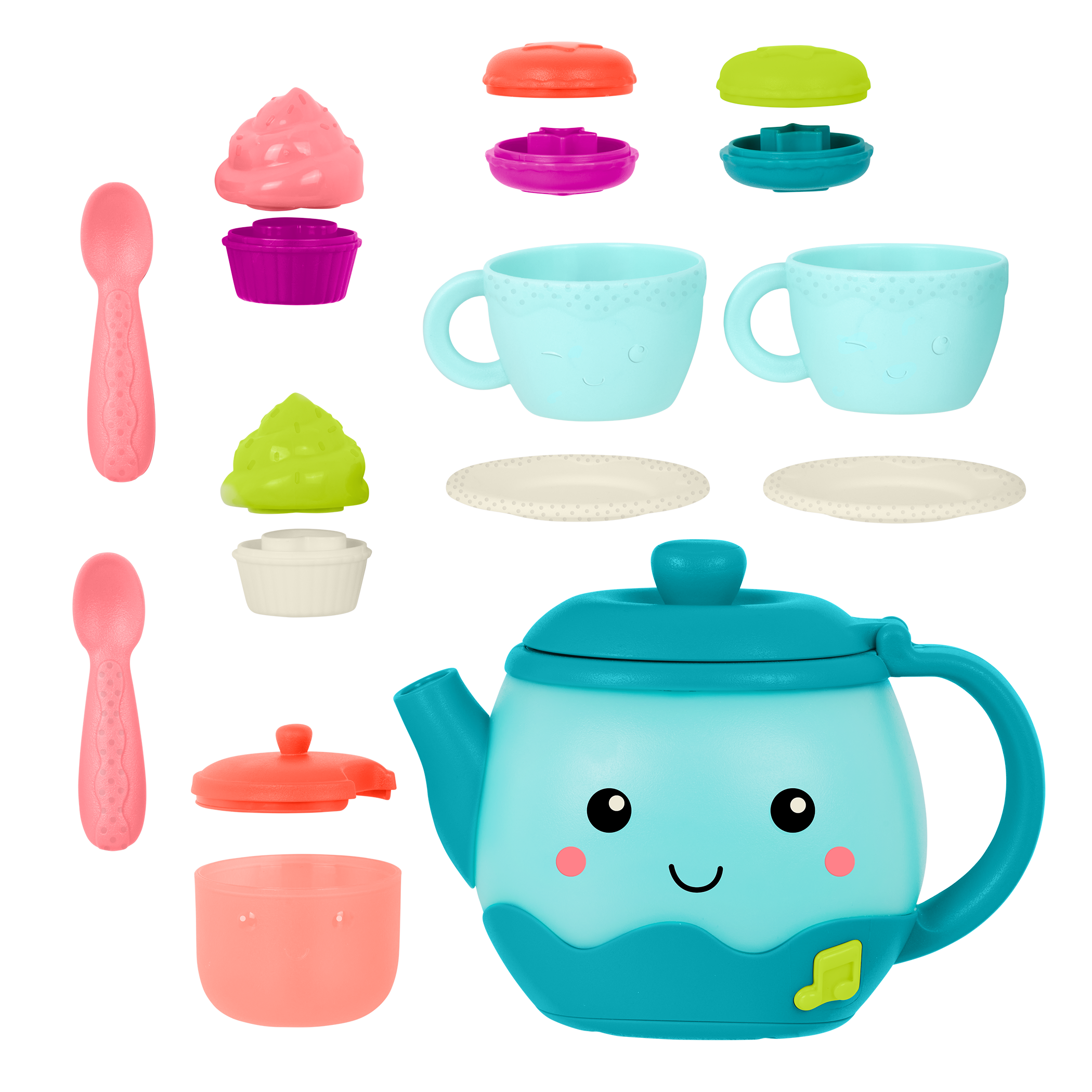 Musical tea party set for toddlers pretend play