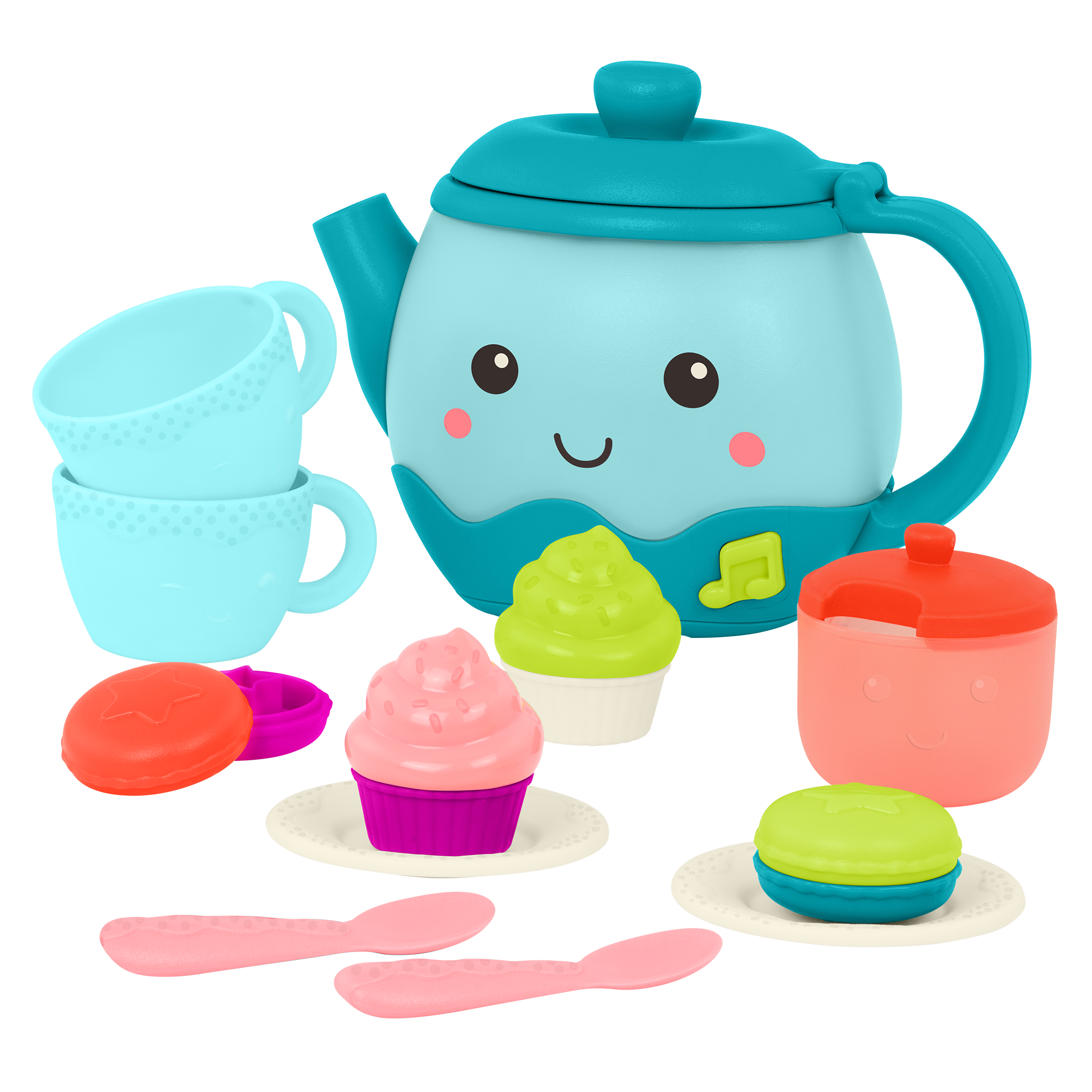 Musical tea party set for toddlers pretend play