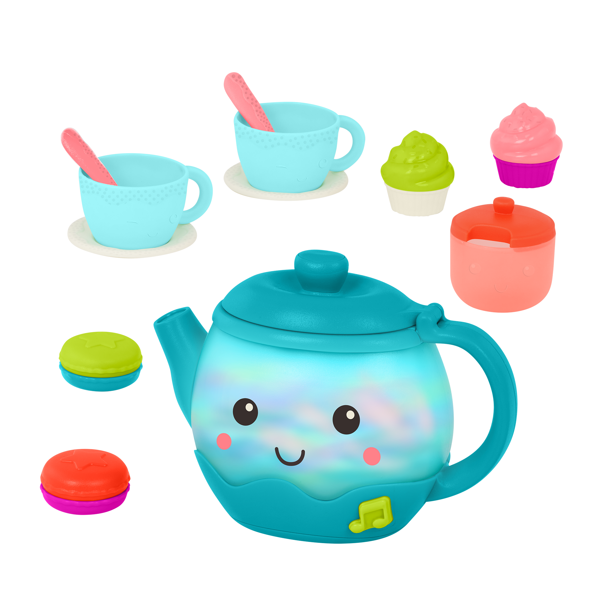 Musical tea party set for toddlers pretend play