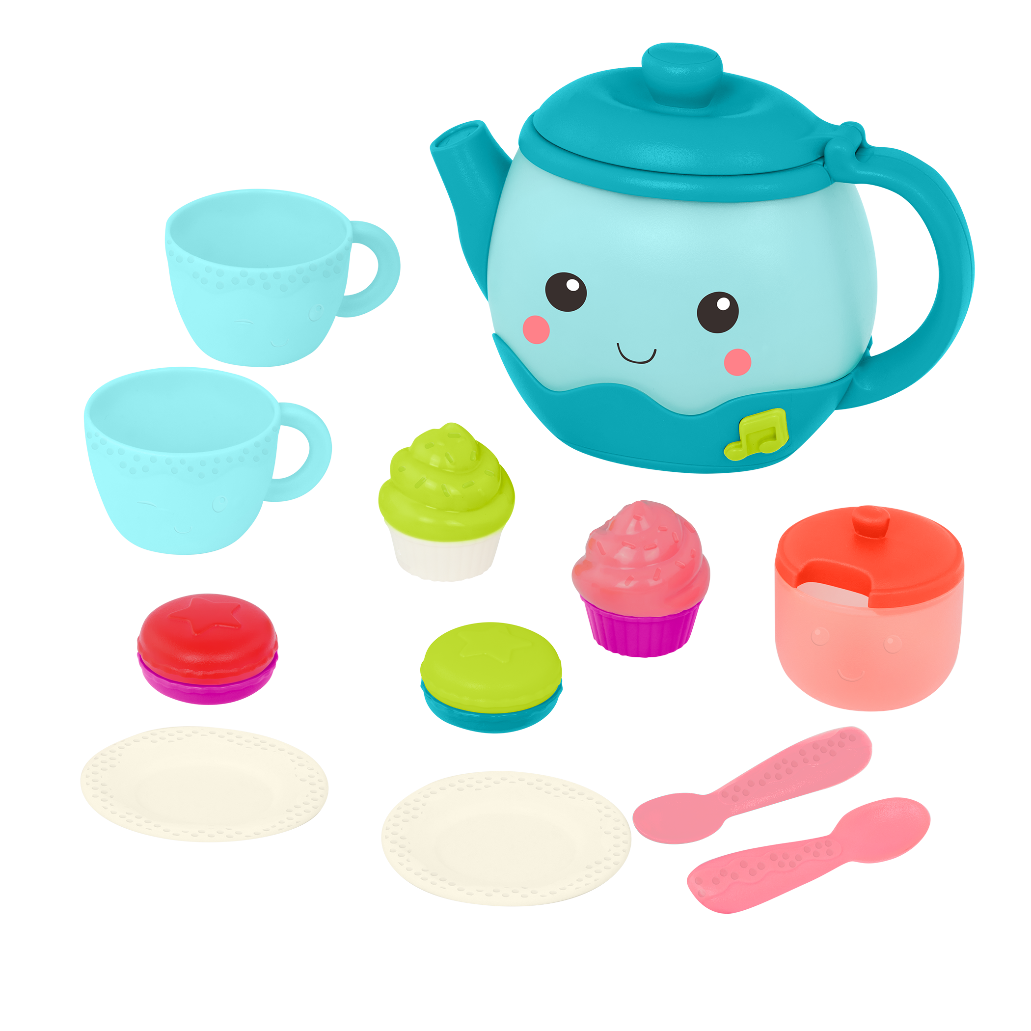 Musical tea party set for toddlers pretend play